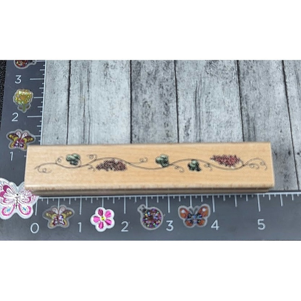 Penny Black Vine Border 2059H Flower 2001 Rubber Stamp Wood #061